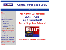 Tablet Screenshot of centralpartsandsupply.com